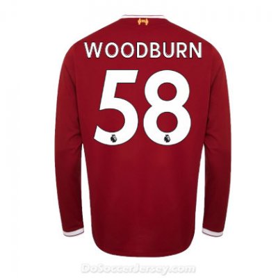Liverpool 2017/18 Home Woodburn #58 Long Sleeved Shirt Soccer Jersey