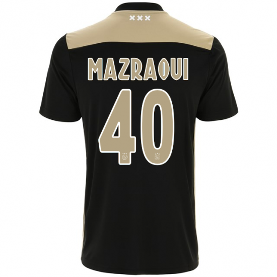 Ajax 2018/19 noussair mazraoui 40 Away Shirt Soccer Jersey - Click Image to Close