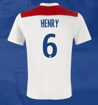 Olympique Lyonnais 2018/19 HENRY 6 Home Shirt Soccer Jersey