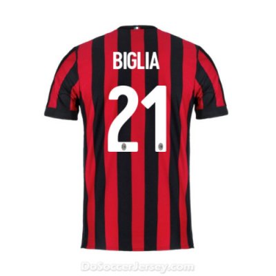 AC Milan 2017/18 Home Biglia #21 Shirt Soccer Jersey