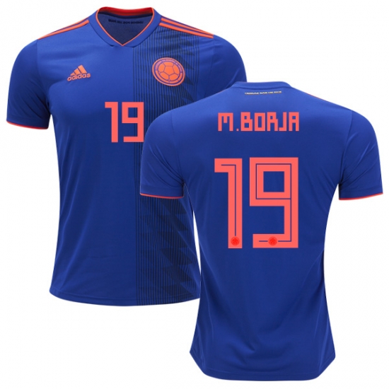 Colombia 2018 World Cup MIGUEL BORJA 19 Away Shirt Soccer Jersey - Click Image to Close