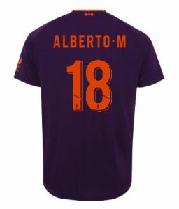 Liverpool 2018/19 ALBERTO MORENO 18 UCL Away Shirt Soccer Jersey