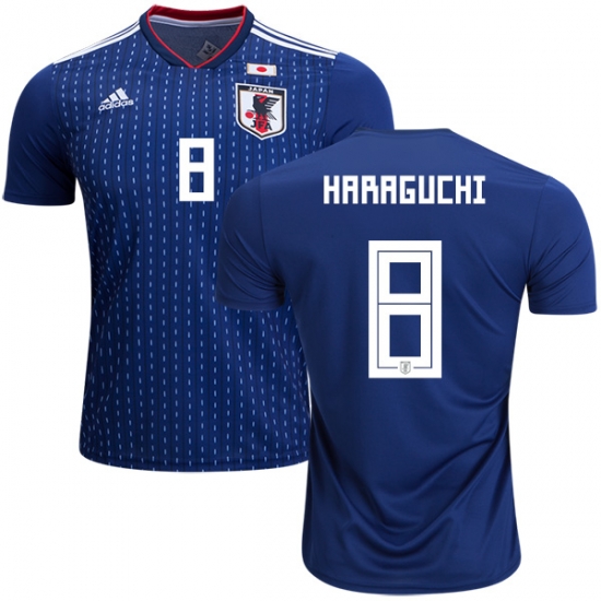 Japan 2018 World Cup GENKI HARAGUCHI 8 Home Shirt Soccer Jersey - Click Image to Close