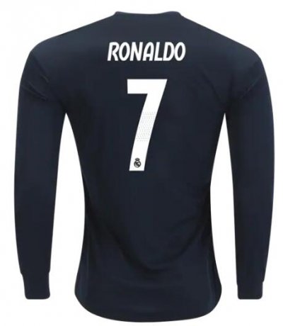 Cristiano Ronaldo Real Madrid 2018/19 Away Long Sleeve Shirt Soccer Jersey