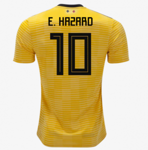 Belgium 2018 World Cup Away Eden Hazard Shirt Soccer Jersey