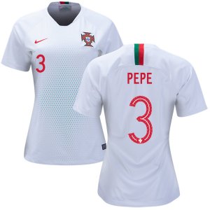 Portugal 2018 World Cup PEPE 3 Away Women's Shirt Soccer Jersey