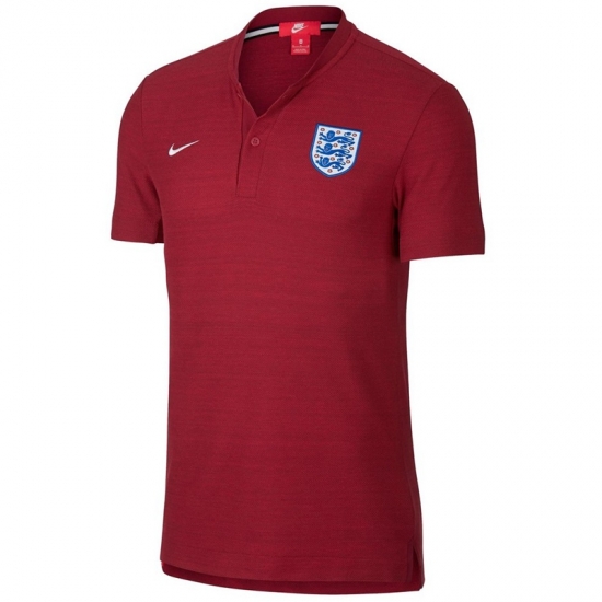 England 2018 World Cup Red Round Neck Polo Shirts - Click Image to Close
