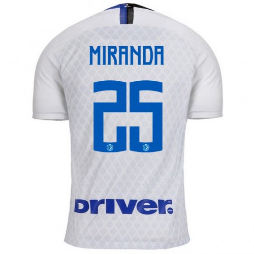 Inter Milan 2018/19 MIRANDA 25 Away Shirt Soccer Jersey