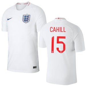 England 2018 FIFA World Cup GARY CAHILL 15 Home Shirt Soccer Jersey