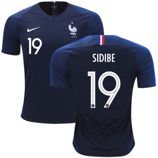 France 2018 World Cup DJIBRIL SIDIBE 19 Home Shirt Soccer Jersey - Click Image to Close