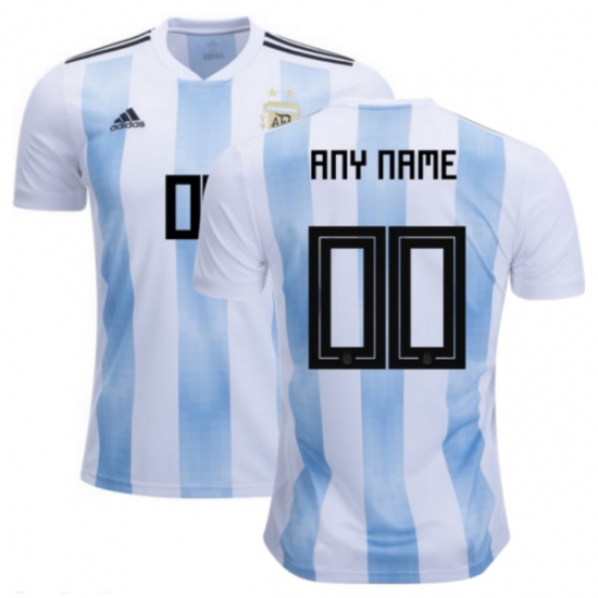 Argentina 2018 World Cup Home Personalized Shirt Soccer Jersey - Click Image to Close
