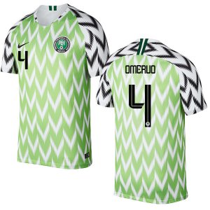 Nigeria Fifa World Cup 2018 Home Kenneth Omeruo 4 Shirt Soccer Jersey