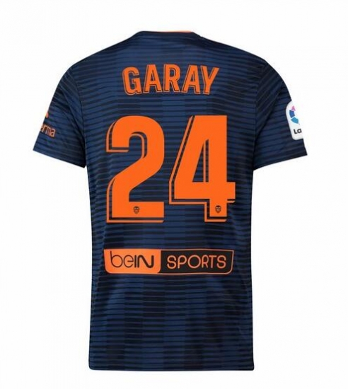Valencia 2018/19 GARAY 24 Away Shirt Soccer Jersey - Click Image to Close