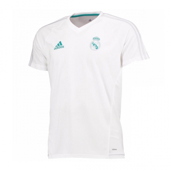 Real Madrid 2017/18 White Training Shirt - Click Image to Close