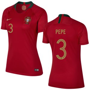 Portugal 2018 World Cup PEPE 3 Home Women's Shirt Soccer Jersey