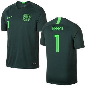 Nigeria Fifa World Cup 2018 Away Daniel Akpeyi 1 Shirt Soccer Jersey