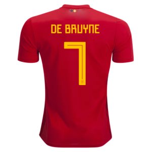 Belgium 2018 World Cup Home Kevin De Bruyne #7 Shirt Soccer Jersey