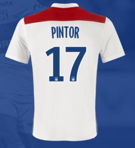 Olympique Lyonnais 2018/19 PINTOR 17 Home Shirt Soccer Jersey