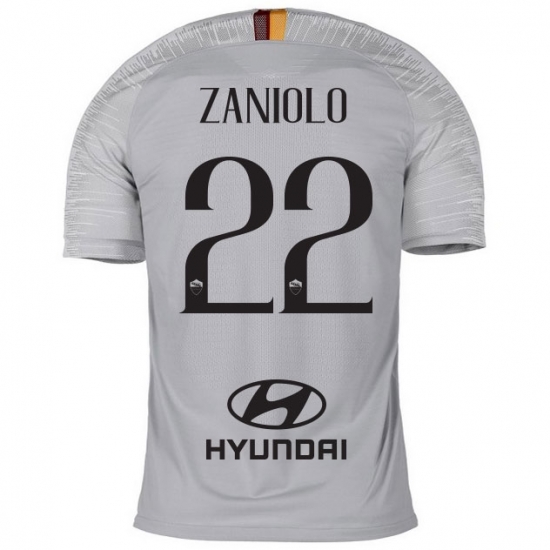 AS Roma 2018/19 ZANIOLO 22 Away Shirt Soccer Jersey - Click Image to Close