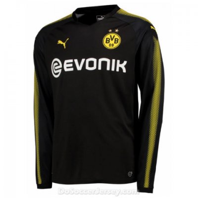 Borussia Dortmund 2017/18 Away Long Sleeved Shirt Soccer Jersey