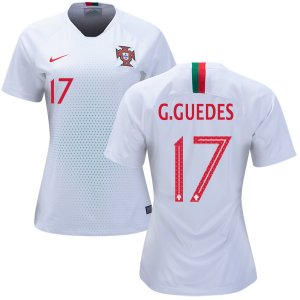 Portugal 2018 World Cup GONCALO GUEDES 17 Away Women's Shirt Soccer Jersey