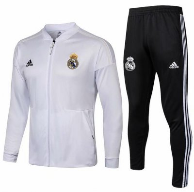 Real Madrid 2018/19 White ZNE Training Suit (Jacket+Trouser)