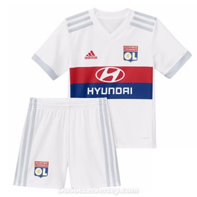 Olympique Lyonnais 2017/18 Home Kids Kit Children Shirt And Shorts