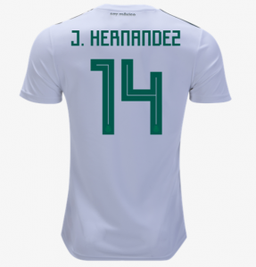 Mexico 2018 World Cup Away Jorge Hernández Shirt Soccer Jersey