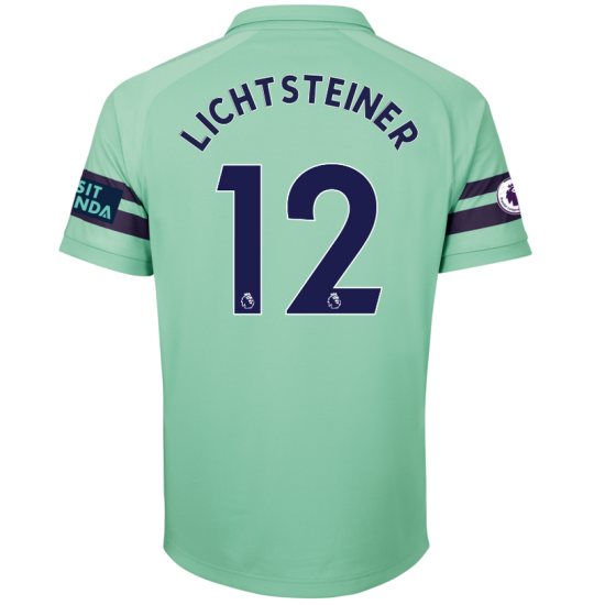 Arsenal 2018/19 Stephan Lichtsteiner 12 Third Shirt Soccer Jersey - Click Image to Close