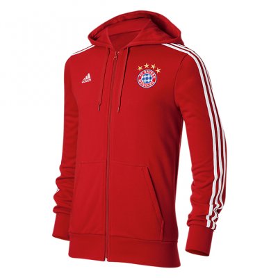 Bayern Munich 2017/18 Red Full Zip Hoodie Jacket