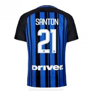 Inter Milan 2017/18 Home SANTON #21 Shirt Soccer Jersey
