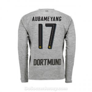 Borussia Dortmund 2017/18 Third Aubameyang #17 Long Sleeve Soccer Shirt