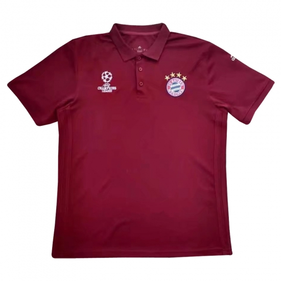Bayern Munich 2017 UCL Burgundy Polo Shirt - Click Image to Close