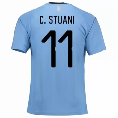 Uruguay 2018 World Cup Home Cristhian Stuani Shirt Soccer Jersey