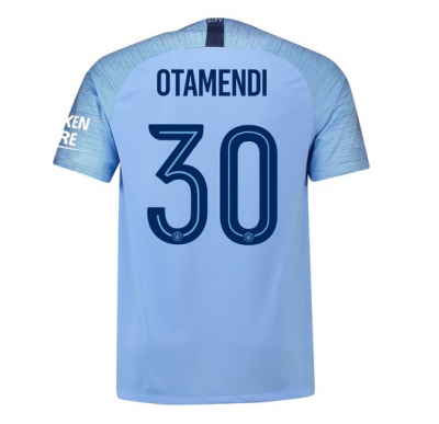 Manchester City 2018/19 Otamendi 30 UCL Home Shirt Soccer Jersey