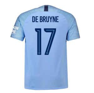 Manchester City 2018/19 De Bruyne 17 UCL Home Shirt Soccer Jersey