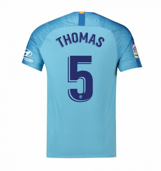 Atletico Madrid 2018/19 Thomas 5 Away Shirt Soccer Jersey - Click Image to Close