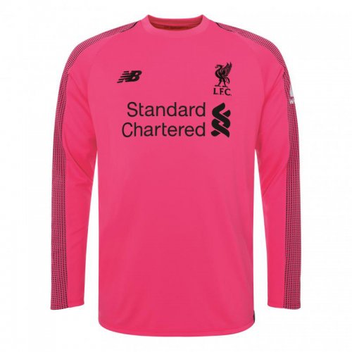 Liverpool 2018/19 Pink Goalkeeper Long Sleeve Shirt Soccer Jersey Men