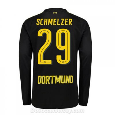 Borussia Dortmund 2017/18 Away Schmelzer #29 Long Sleeve Soccer Shirt