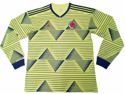 Colombia 2019 Copa America Home Long Sleeved Shirt Soccer Jersey