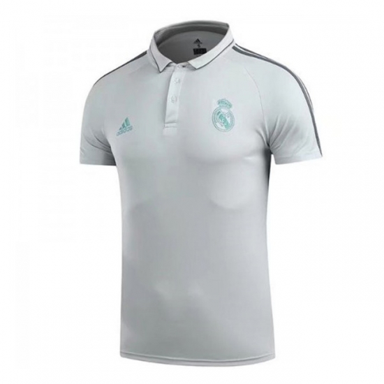 Real Madrid 2017/18 White Polo Shirt - Click Image to Close