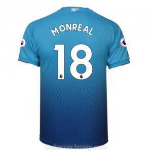 Arsenal 2017/18 Away MONREAL #18 Shirt Soccer Jersey