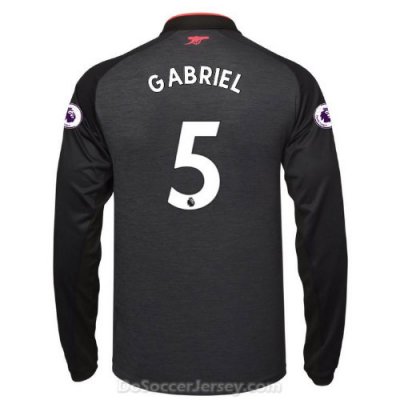Arsenal 2017/18 Third GABRIEL #5 Long Sleeved Shirt Soccer Jersey