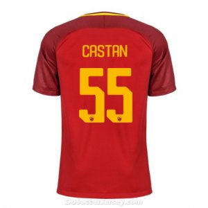 AS ROMA 2017/18 Home CASTAN #55 Shirt Soccer Jersey