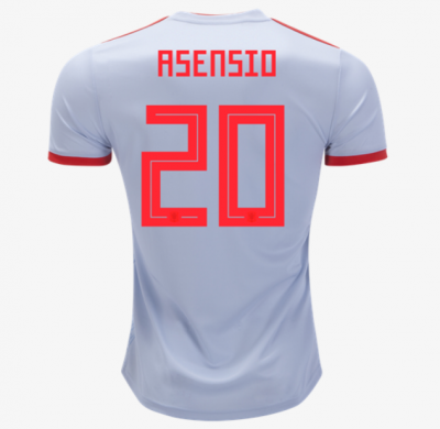Spain 2018 World Cup Away Marco Asensio Shirt Soccer Jersey