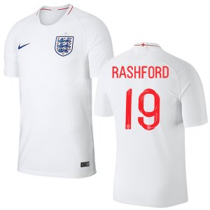 England 2018 FIFA World Cup MARCUS RASHFORD 19 Home Shirt Soccer Jersey
