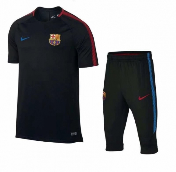 Barcelona 2017/18 Black Short Training Suit - Click Image to Close