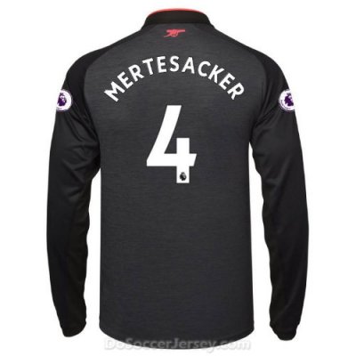 Arsenal 2017/18 Third MERTESACKER #4 Long Sleeved Shirt Soccer Jersey