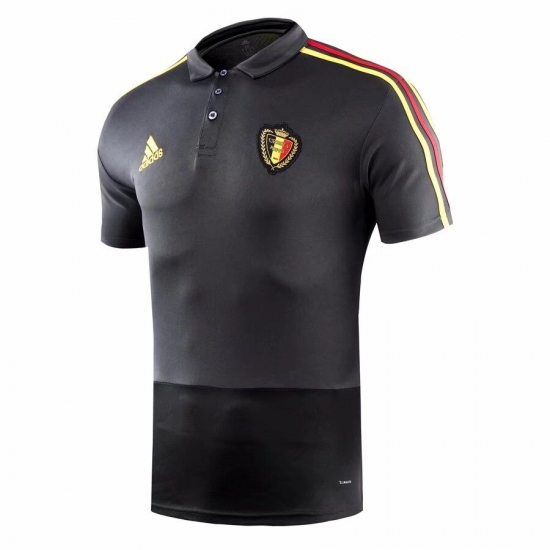 Belgium 2018 World Cup Black Polo Shirt - Click Image to Close