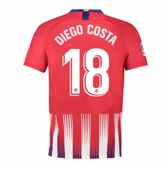 Atletico Madrid 2018/19 Diego Costa 18 Home Shirt Soccer Jersey - Click Image to Close